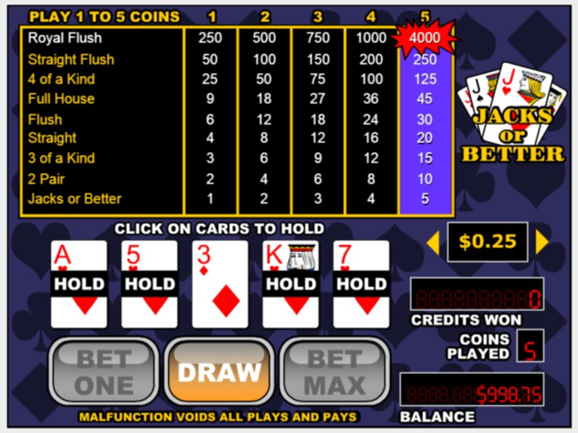 video poker tips