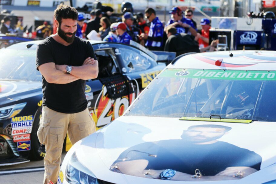 dan bilzerian overlooks car during nascar sprint cup series qualifying