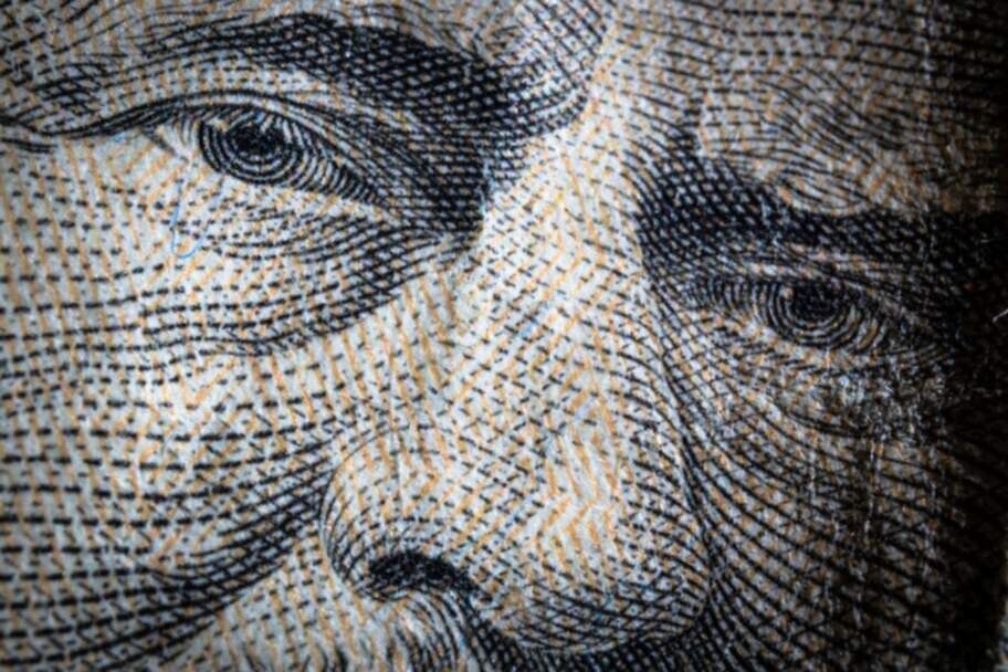 50 dollar bill close up