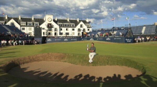 Francesco Molinari poses with the Claret Jug