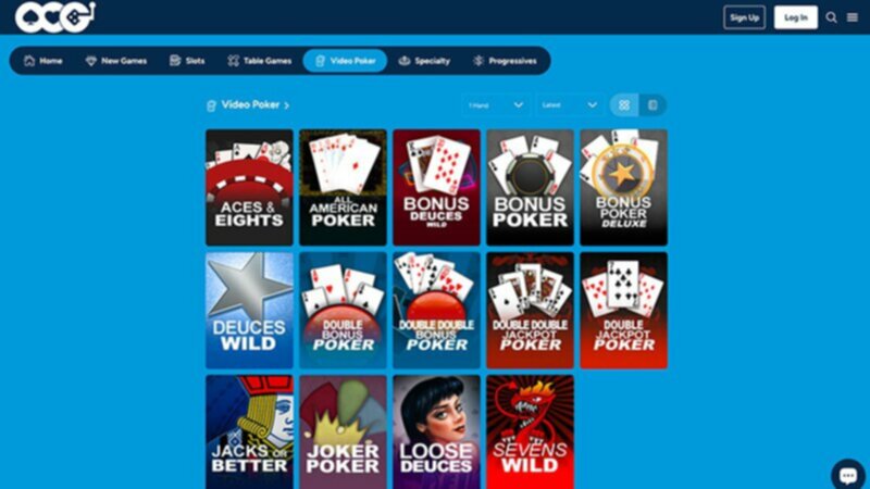 onlinecasinogames videopoker